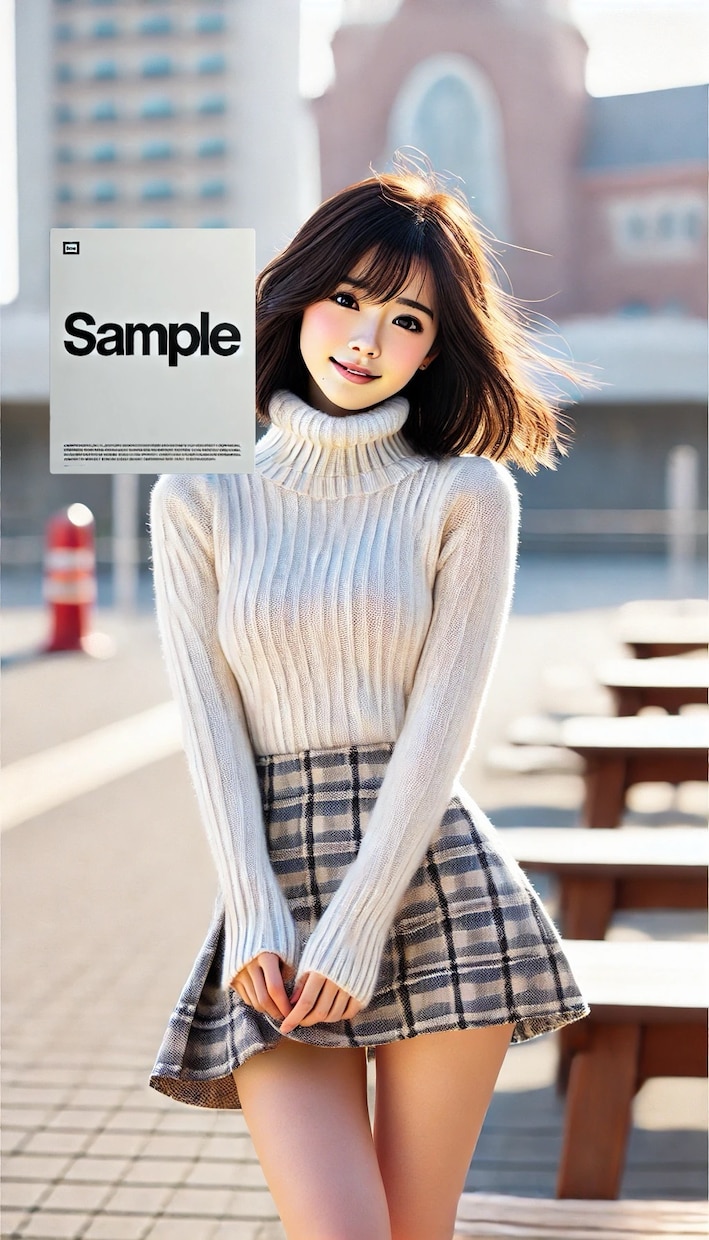 AI美女（タートルネック）画像プロンプト販売します DALL-E使用！生成！タートルネック好きにはたまらない！ イメージ3