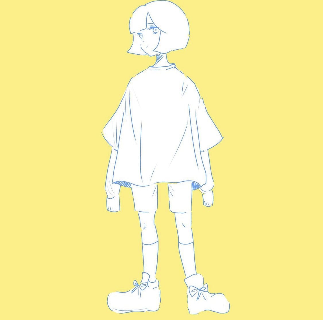 シンプルカラーの女の子描きます シンプルな色数で女の子を描きます！ イメージ2