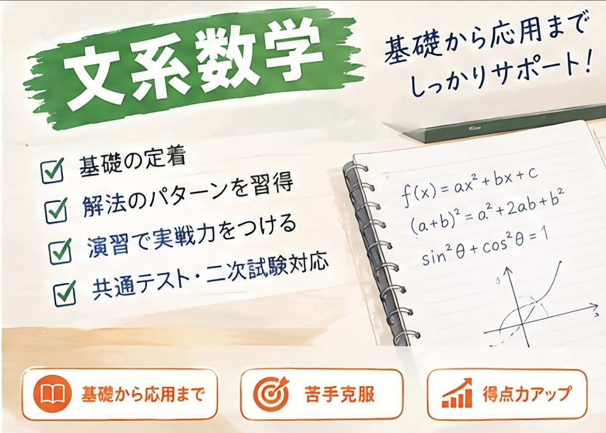 逆転合格！文系数学オンライン指導＆勉強計画作成ます 勉強計画を立てて、志望校に合格しよう！ イメージ4
