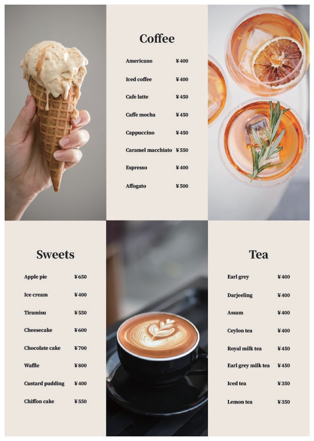 お店の魅力が伝わるメニュー表を作ります 見やすく、雰囲気のあるデザインに仕上げます イメージ2