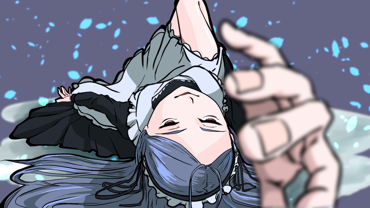 目を引く一枚絵描きます 歌みた等で使えるパースの効いたイラストをご提案！ イメージ5