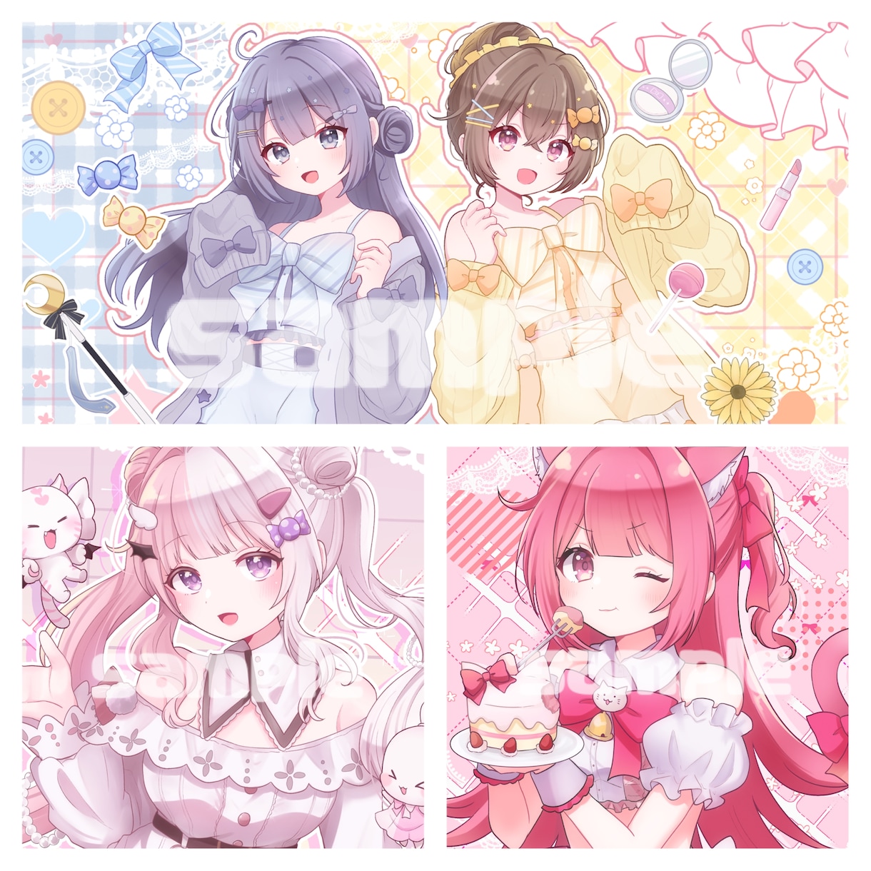 キラキラかわいい女の子お描きします アイドル運営活動やVtuberさんにおすすめです！ イメージ3