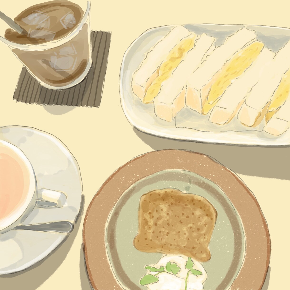 食べ物のイラスト描きます お好きな食べ物や料理を柔らかいテイストで描きます イメージ5