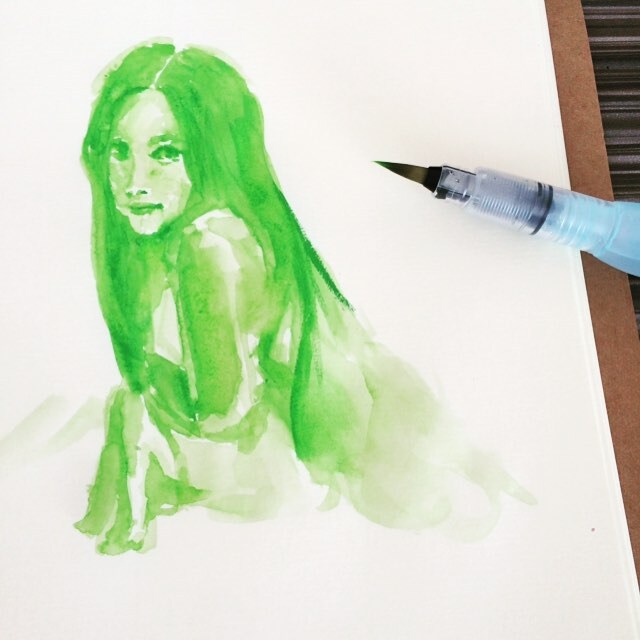 水彩スタイリッシュ似顔絵 イメージ2