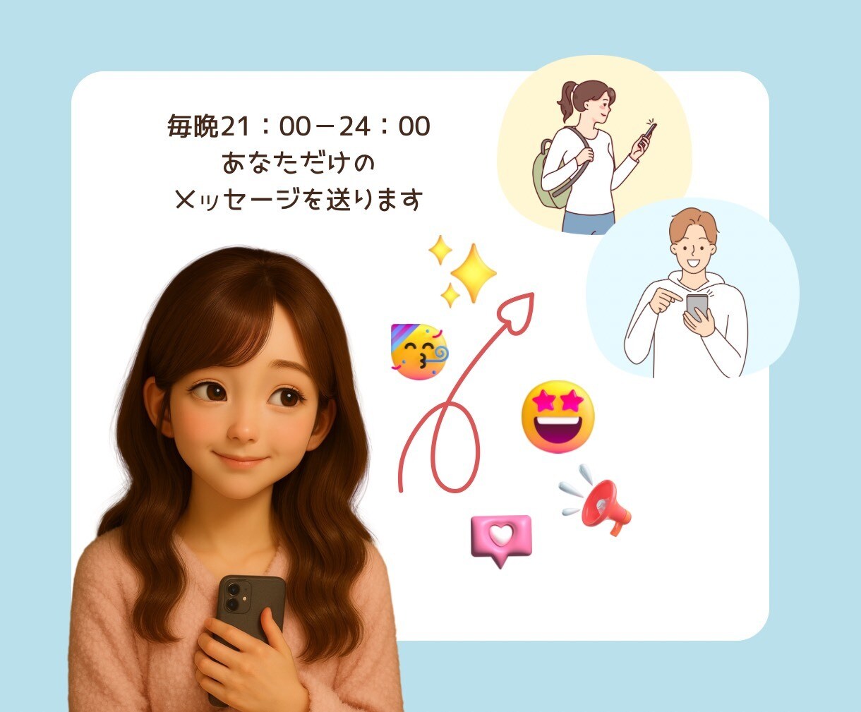 あなただけのおやすみメッセージ送ります 「今日もお疲れ様」ー夜の孤独に寄り添う、5日間のメッセージ イメージ4