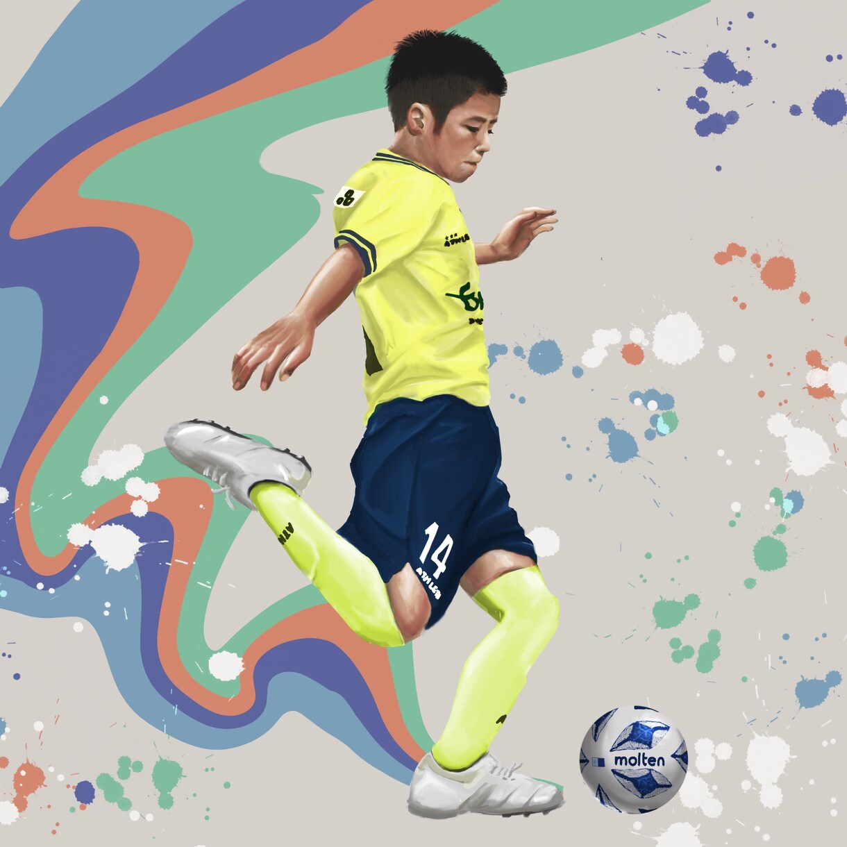 スポーツのリアル系イラスト描きます スポーツしている姿をリアルかつ手描き感もあるタッチで☆ イメージ2