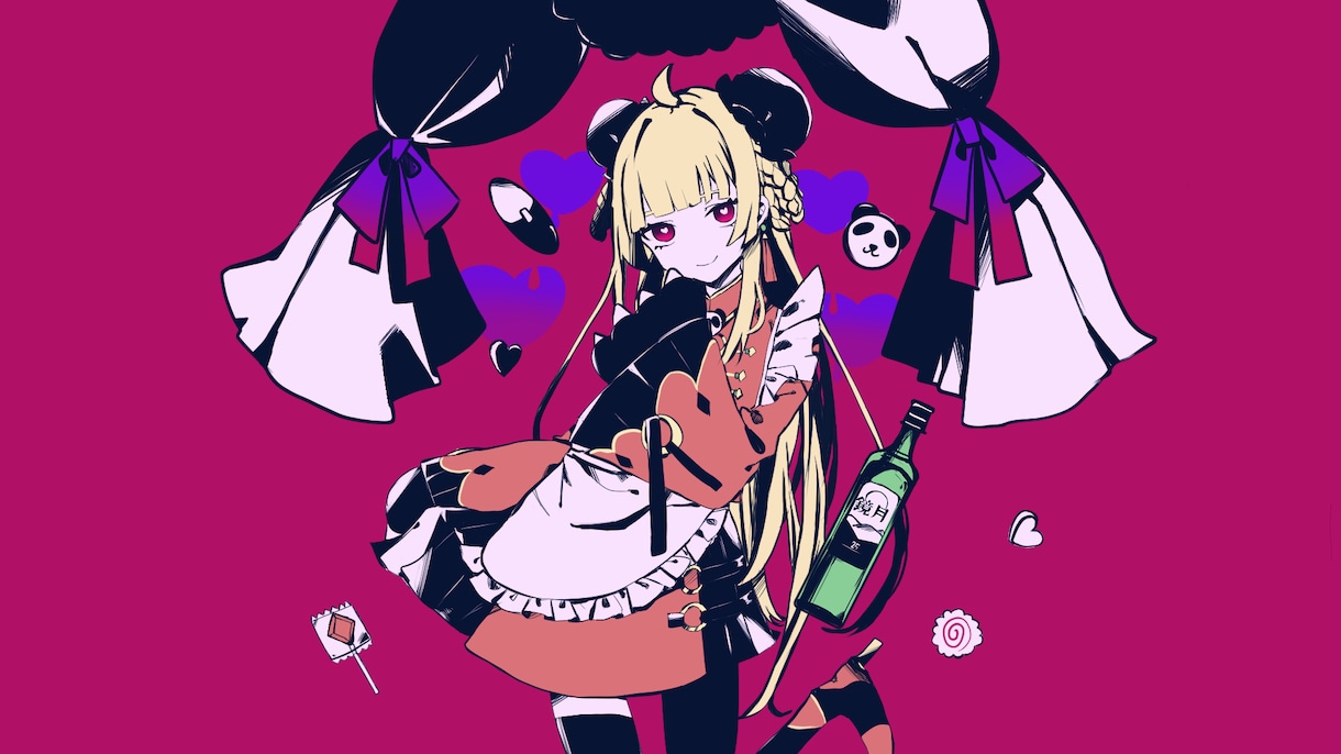 歌ってみたなどMV一枚絵作成致します ダークで唯一無二な世界観が得意です イメージ2