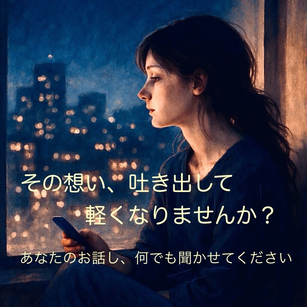 誰にも話せない【苦しいお悩み】を、お聞きします 1人で頑張るのに疲れたら、話して【心の重荷】を手放しましょう イメージ2