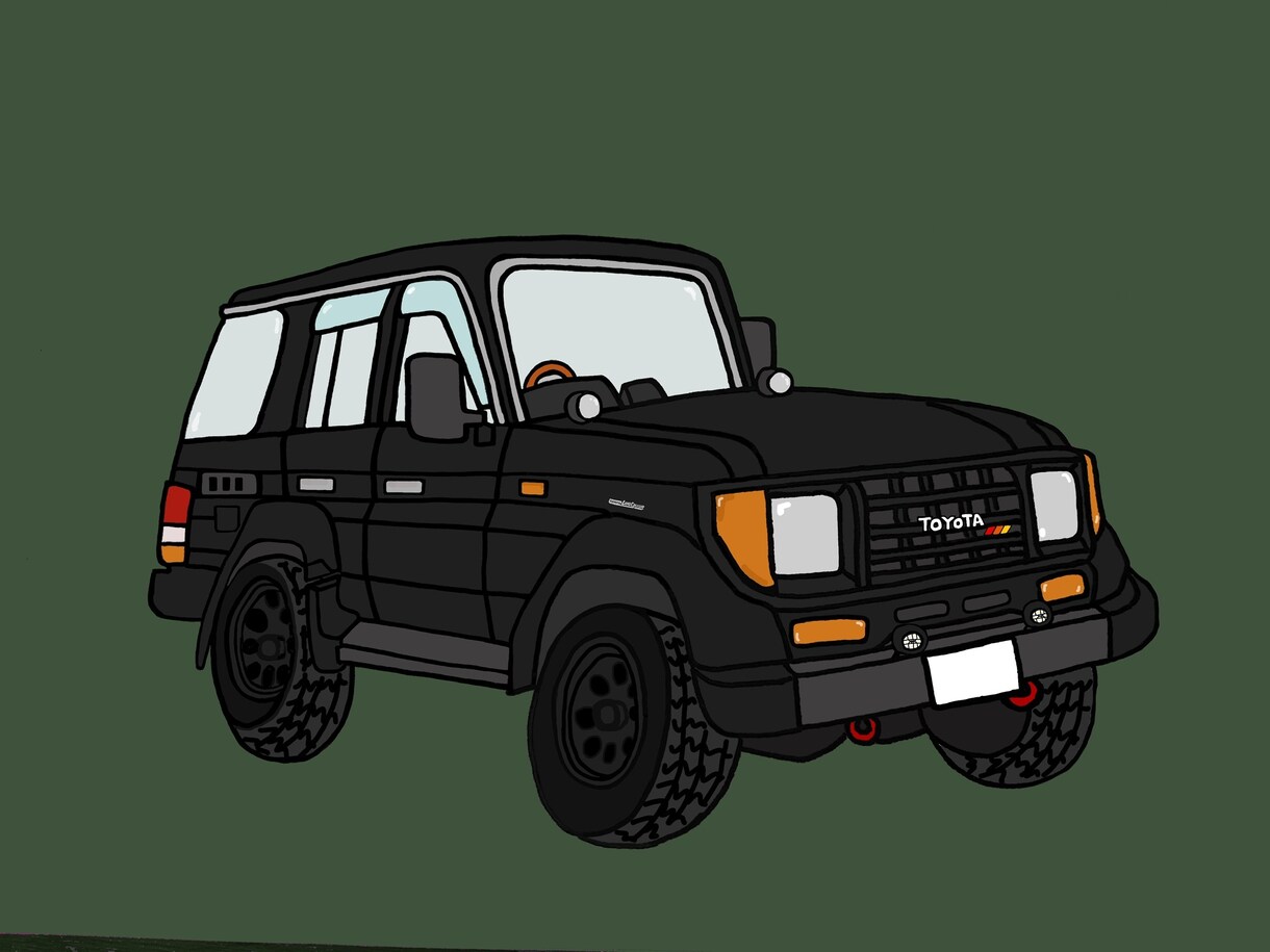 あなたの愛車「SUV」「RV」描きます あなたの愛車を真剣に描きちょっとガタガタな感じに仕上げます イメージ1