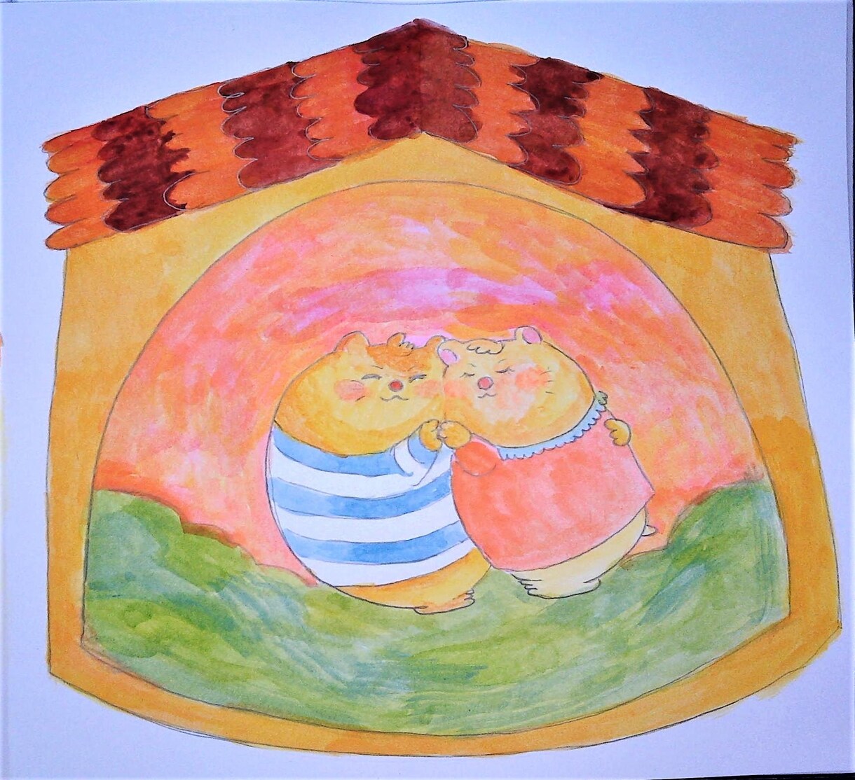 出産のお祝いに、赤ちゃんのための絵本を描きます 手描きで切り絵や飛び出す仕掛けで、誕生の喜びを演出します イメージ5