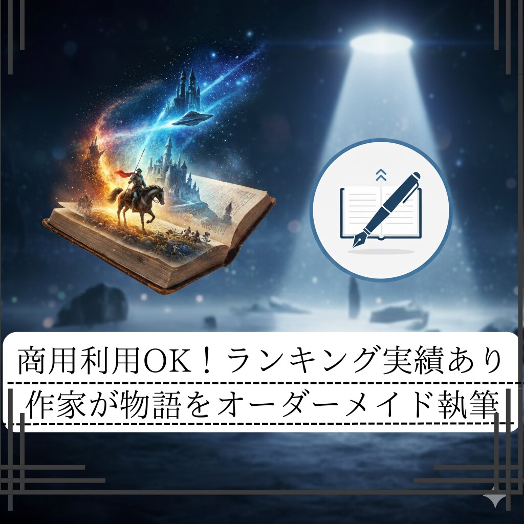 ランキング上位実績＊小説・シナリオを執筆します あなたの頭の中にある物語を、読者の心を掴む”売れる”作品へ イメージ1