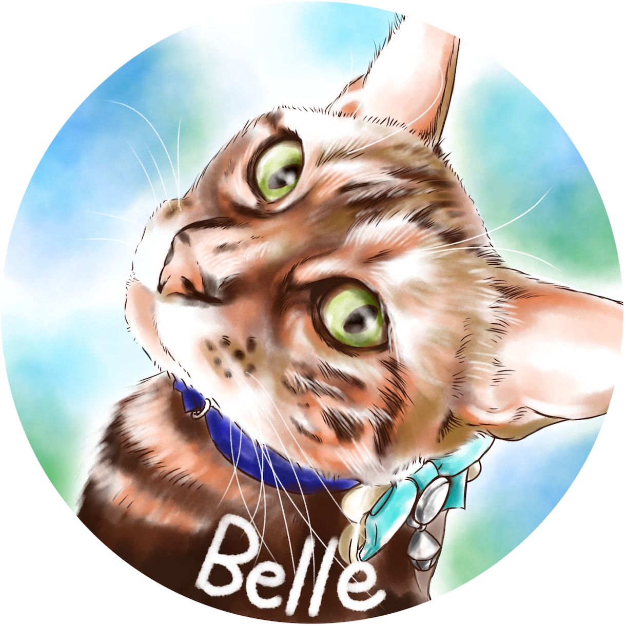 ふんわり可愛い♪水彩画風うちの子アイコン描きます オーダーメイドの愛猫イラスト♡癒し／ペット／似顔絵／SNS イメージ5