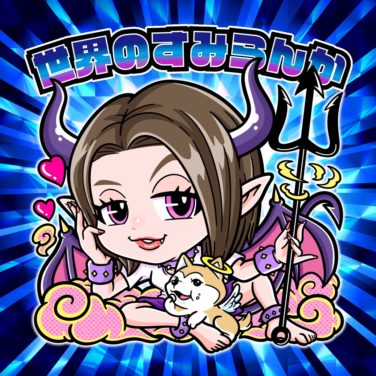 ビックリマン風★似顔絵イラストなど作成致します シール入稿代行サービスあり（無料） イメージ1