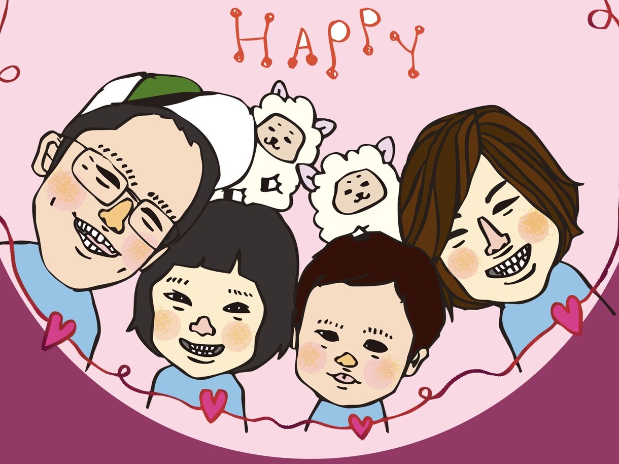 SNSアイコンや年賀状にも★楽しい似顔絵作成します ご家族やお友達と笑顔になれるような似顔絵をお届けします。 イメージ2