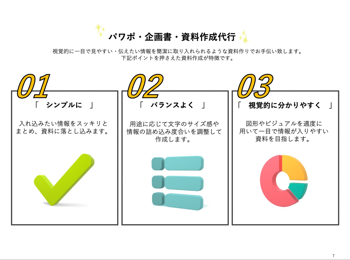 広告業界OLがパワポ資料作成します 【現代風】金額相談可能です◎見やすさ重視の資料作成行います イメージ1