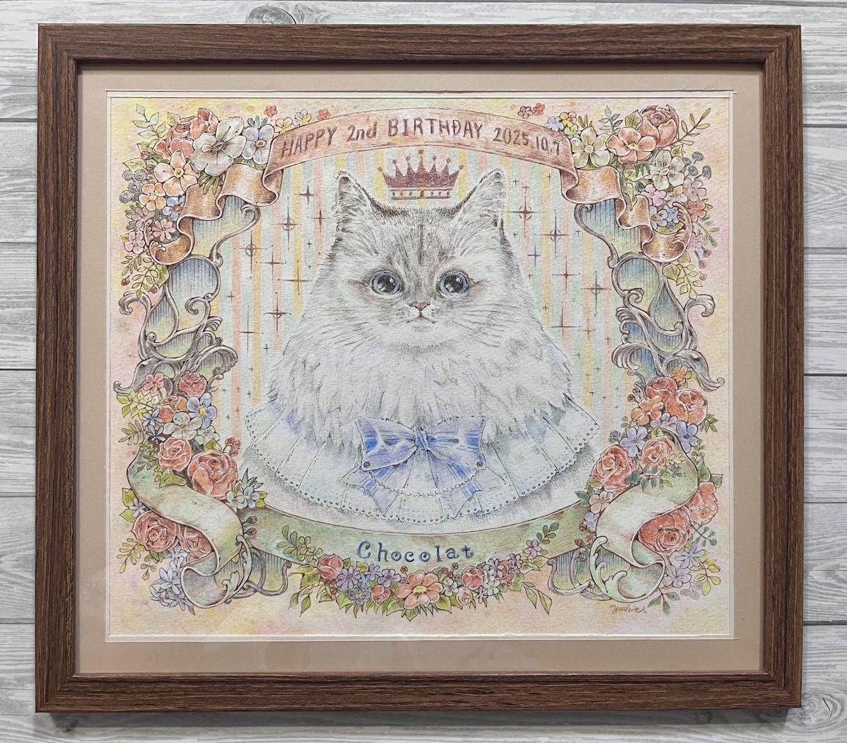 愛らしいペットさんの似顔絵を色鉛筆で描きます "うちの子"の特別な1枚はいかがでしょう イメージ1