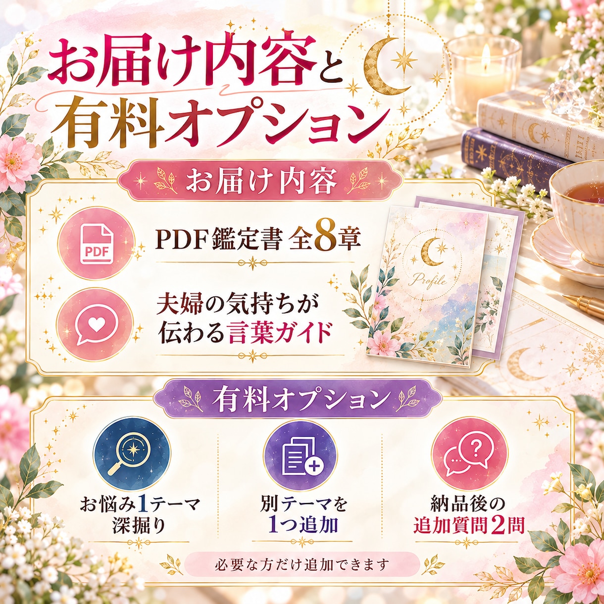 夫の考え方と夫婦のすれ違いを3占術で紐解きます 夫婦の違いと伝わる言葉を読み解く鑑定書 イメージ4
