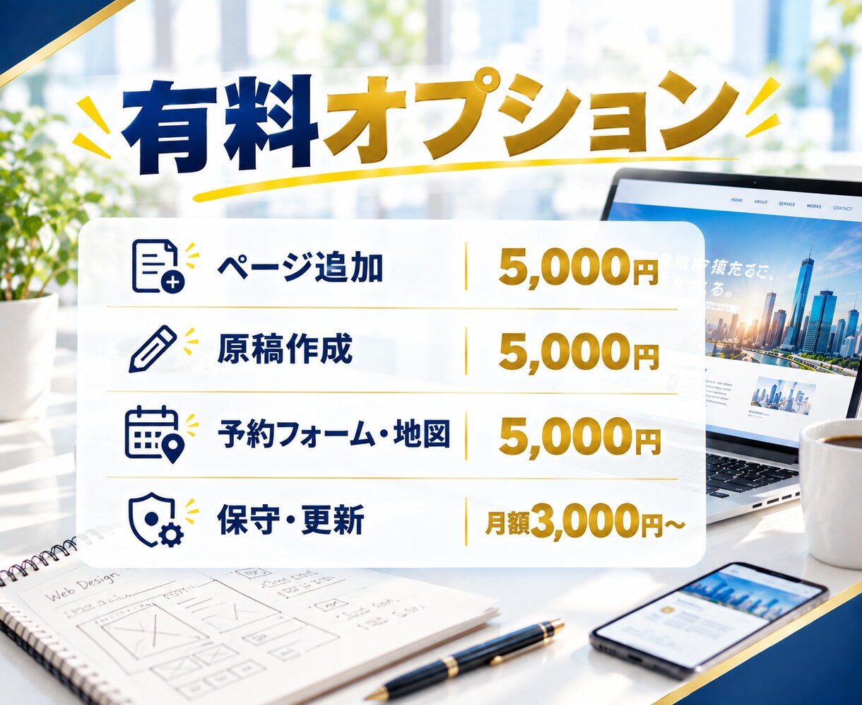 個人事業主・店舗向けに高品質なHPを作成します 低価格なのにカスタマイズ可能！HP作成歴10年以上の安心 イメージ4