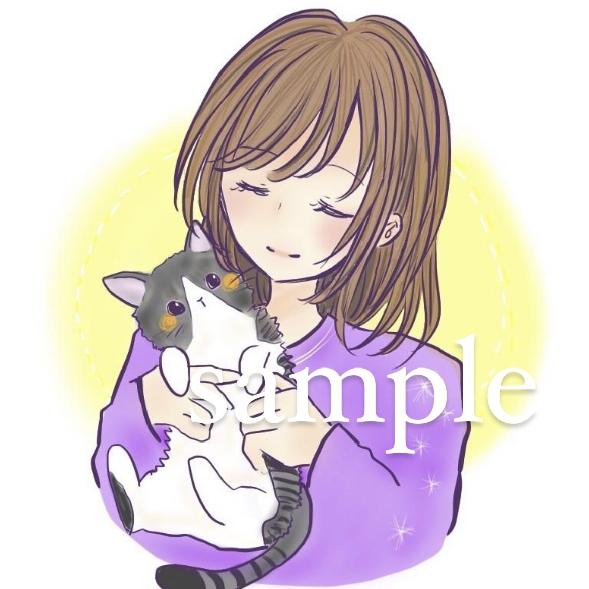 優しい女の子＊SNS用イラスト・アイコン描きます 商用利用可能！ブログやInstagramなどにも◎ イメージ4