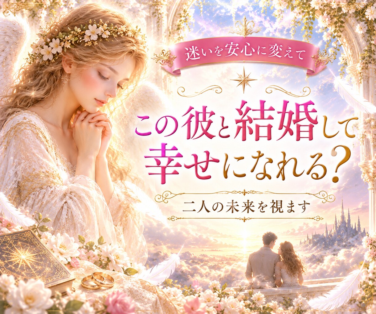 この彼と結婚して幸せになれる？二人の未来を視ます 迷いを安心に変えて♡後悔しない結婚への一歩を照らします イメージ1