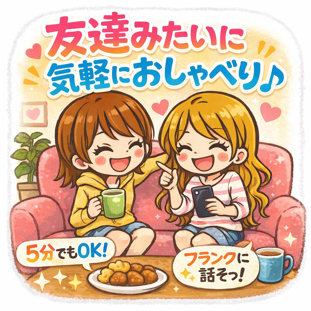 ちょこっと話したいあなたへ❤️何でも聞きます 待機中すぐ話せます✅暇電大歓迎⭕️友達感覚で話しませんか？ イメージ1
