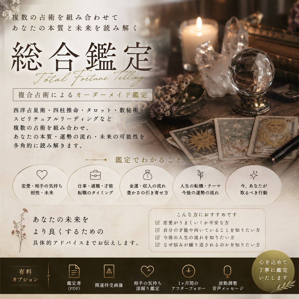 複合占術による総合鑑定します 運命の点と点を線に変える鑑定で導きます イメージ1