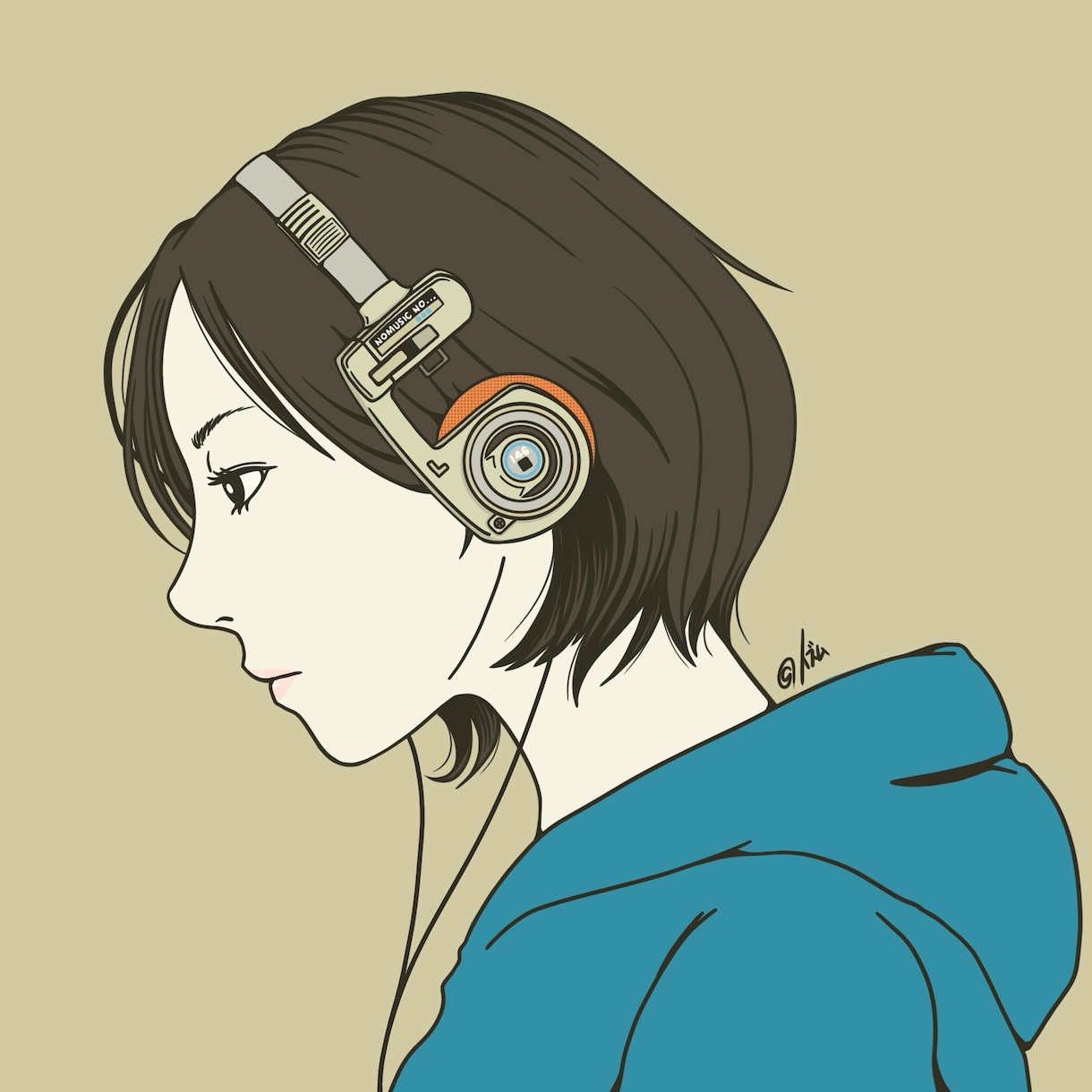 ノスタルジックな雰囲気のオシャレなアイコン描きます どこか切なくて魅力的で目を引くアイコンを制作いたします。 イメージ1