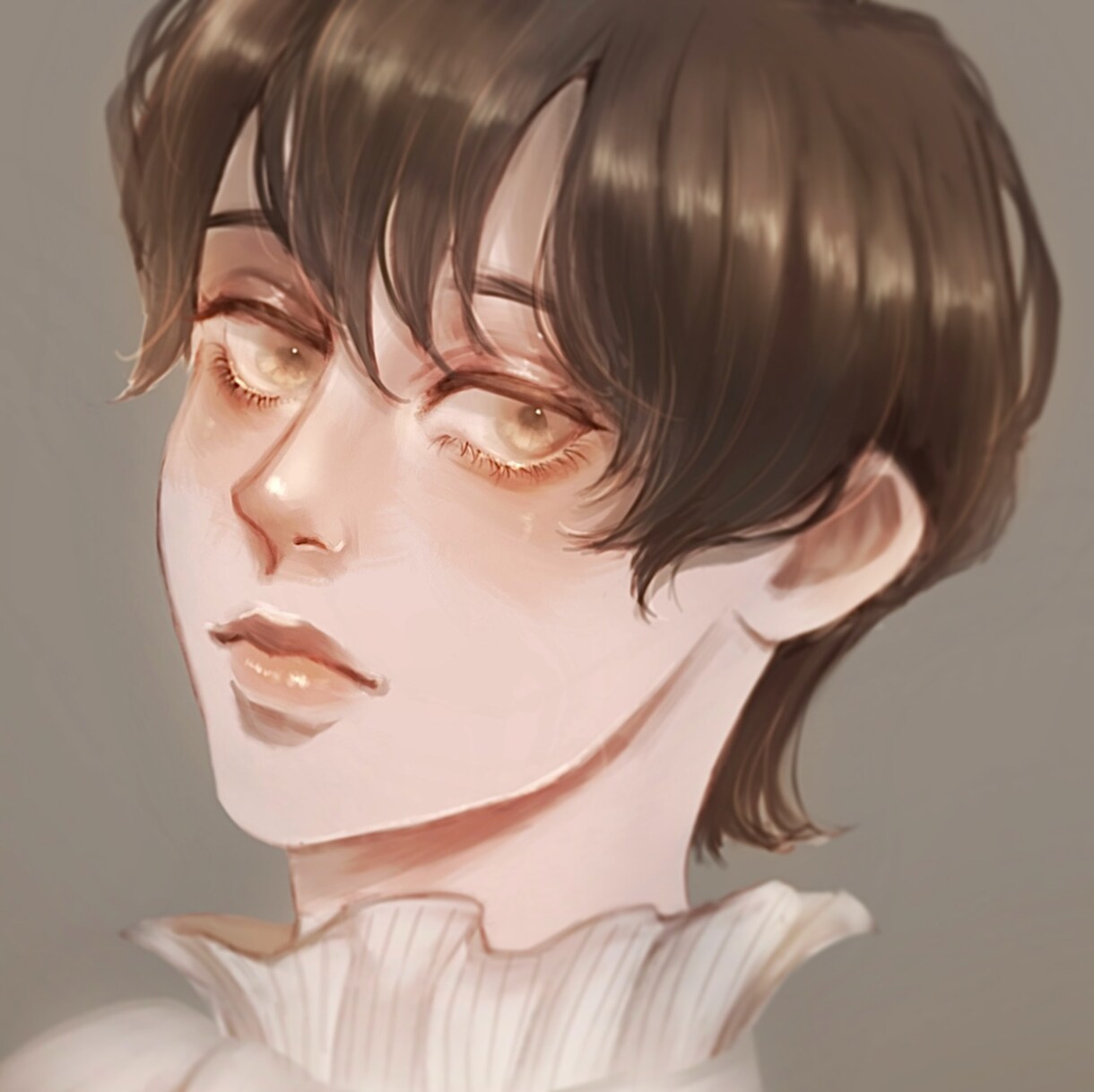 儚げなリアルテイストのイラスト描きます SNSのアイコン、似顔絵等のご依頼受けております。 イメージ3