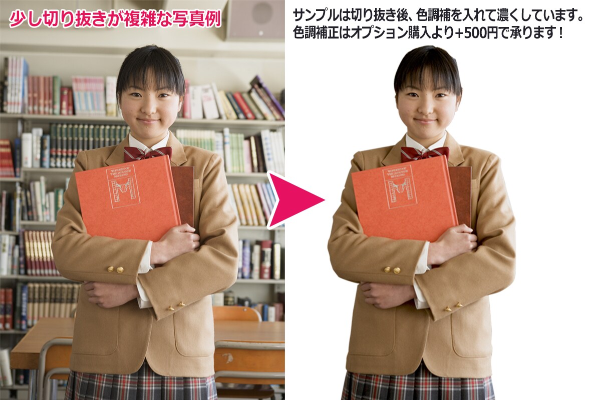背景の被写体を切り抜きます 邪魔な背景からメイン画像を切り抜き！ イメージ1