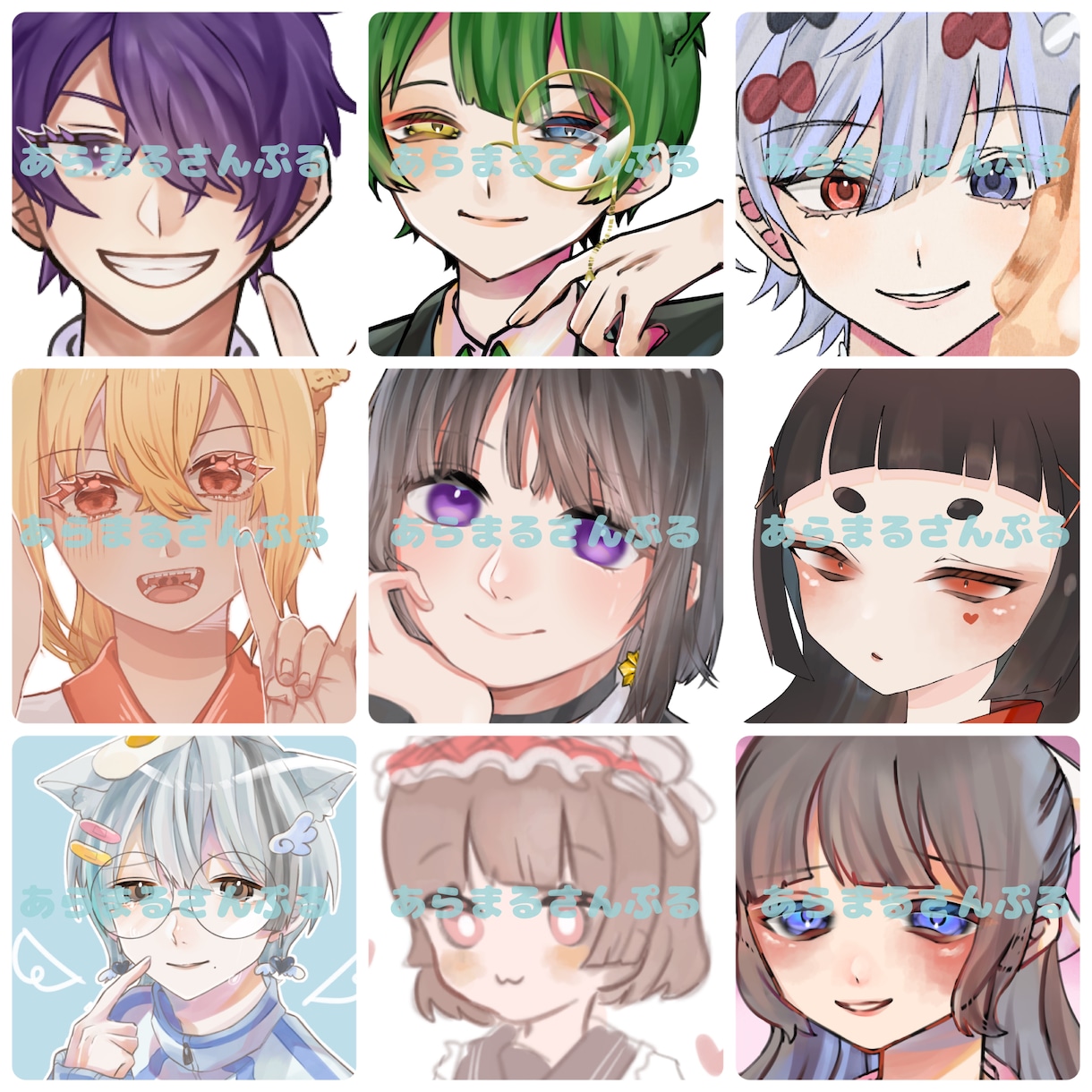 様々な絵柄でアイコンをお描きします 絵柄ガチャ！好きな特徴を入れて自分好みアイコンを作成しよう！ イメージ1