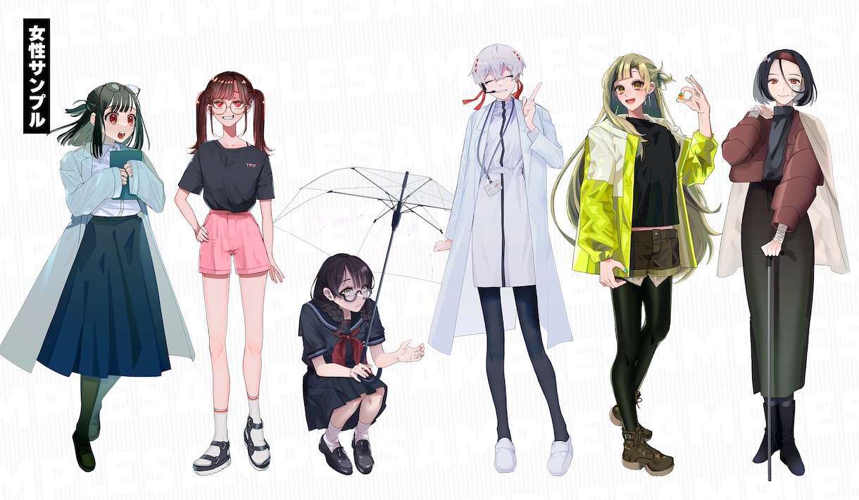キャラクターのアイコン・立ち絵イラストを描きます 【ゲーム・VTuber】立ち絵・一枚絵作成【商用利用相談可】 イメージ3