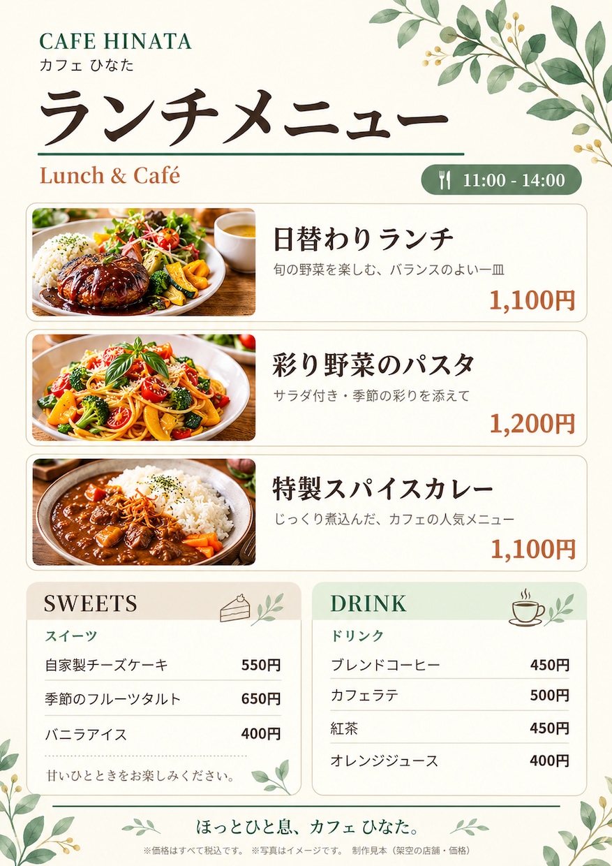 飲食店のメニュー表を見やすく制作します 居酒屋勤務経験あり！1ページから1冊まるごとまで対応 イメージ4