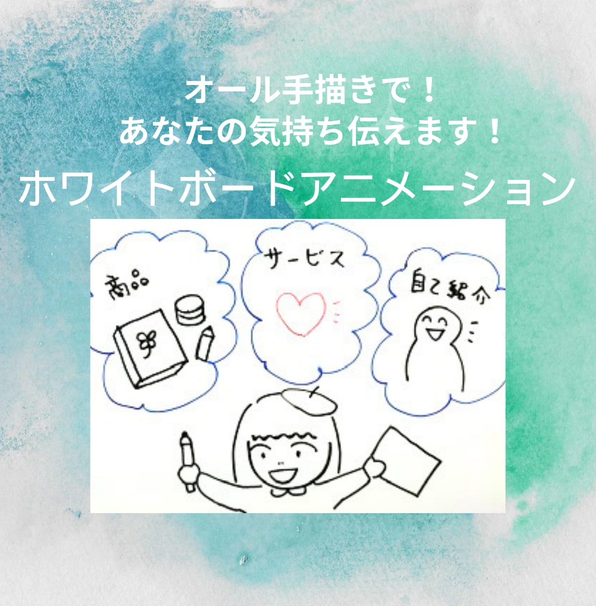 1分1万円で！原稿作成～納品　全てお任せできます あなたの気持ちを手描きアニメーションで伝えます！ イメージ2