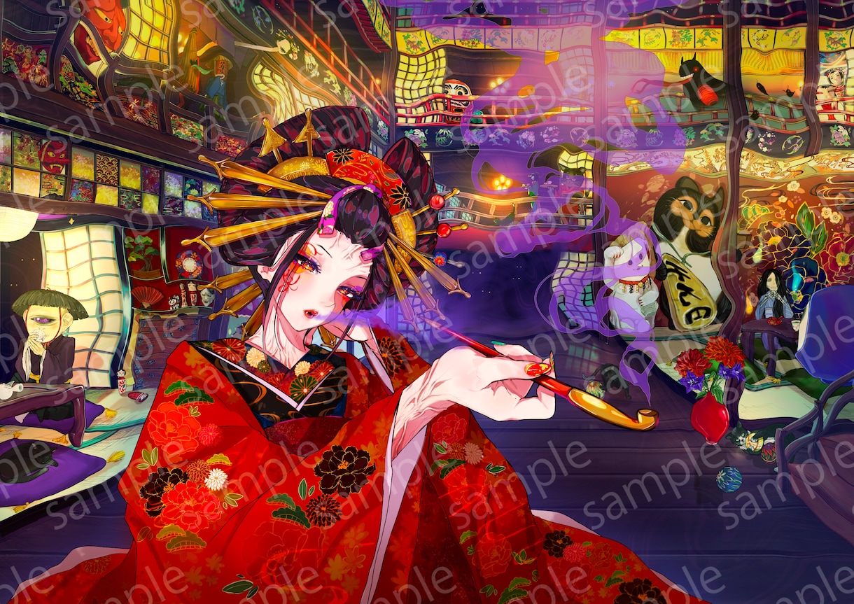 誰もが目を惹く華やかな一枚絵を制作致します 納期厳守で丁寧な対応を心がけています。 イメージ3