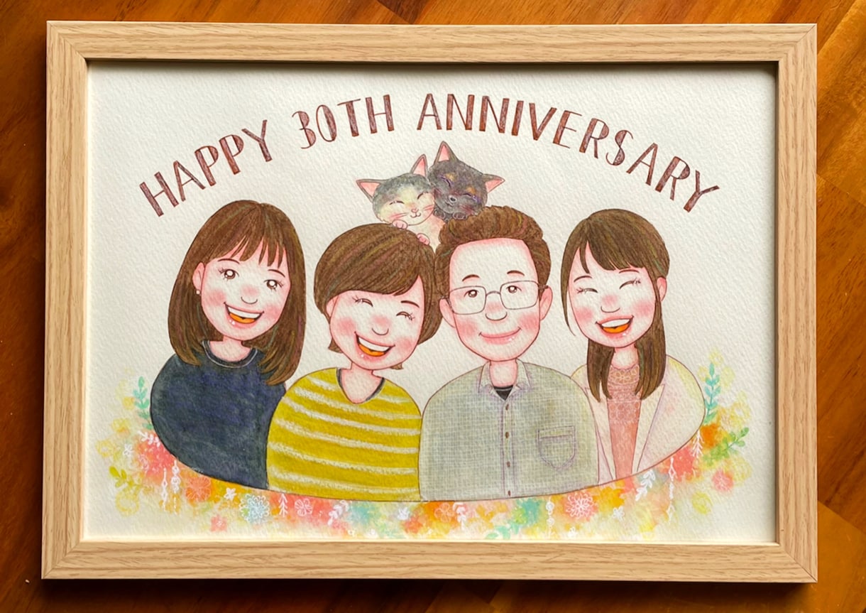 ふんわり可愛い♡似顔絵お描きします インテリアに✾贈り物に✾記念日に✾おすすめです♡ イメージ4