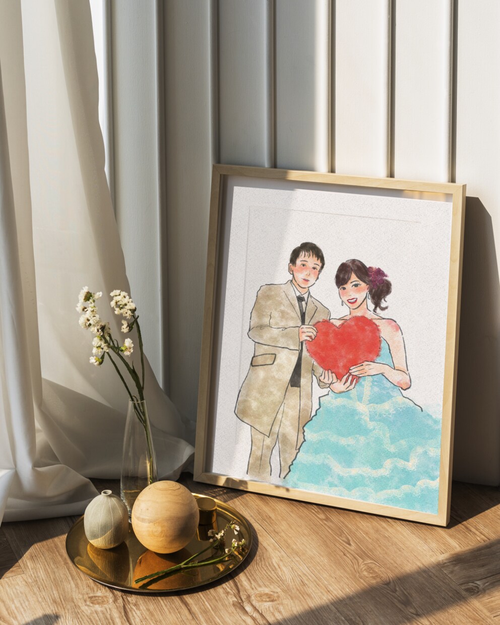 手書きで温かみのあるウエディングイラスト描きます サンキュータグ│ペーパーアイテム│招待状│ウエルカムボード イメージ5