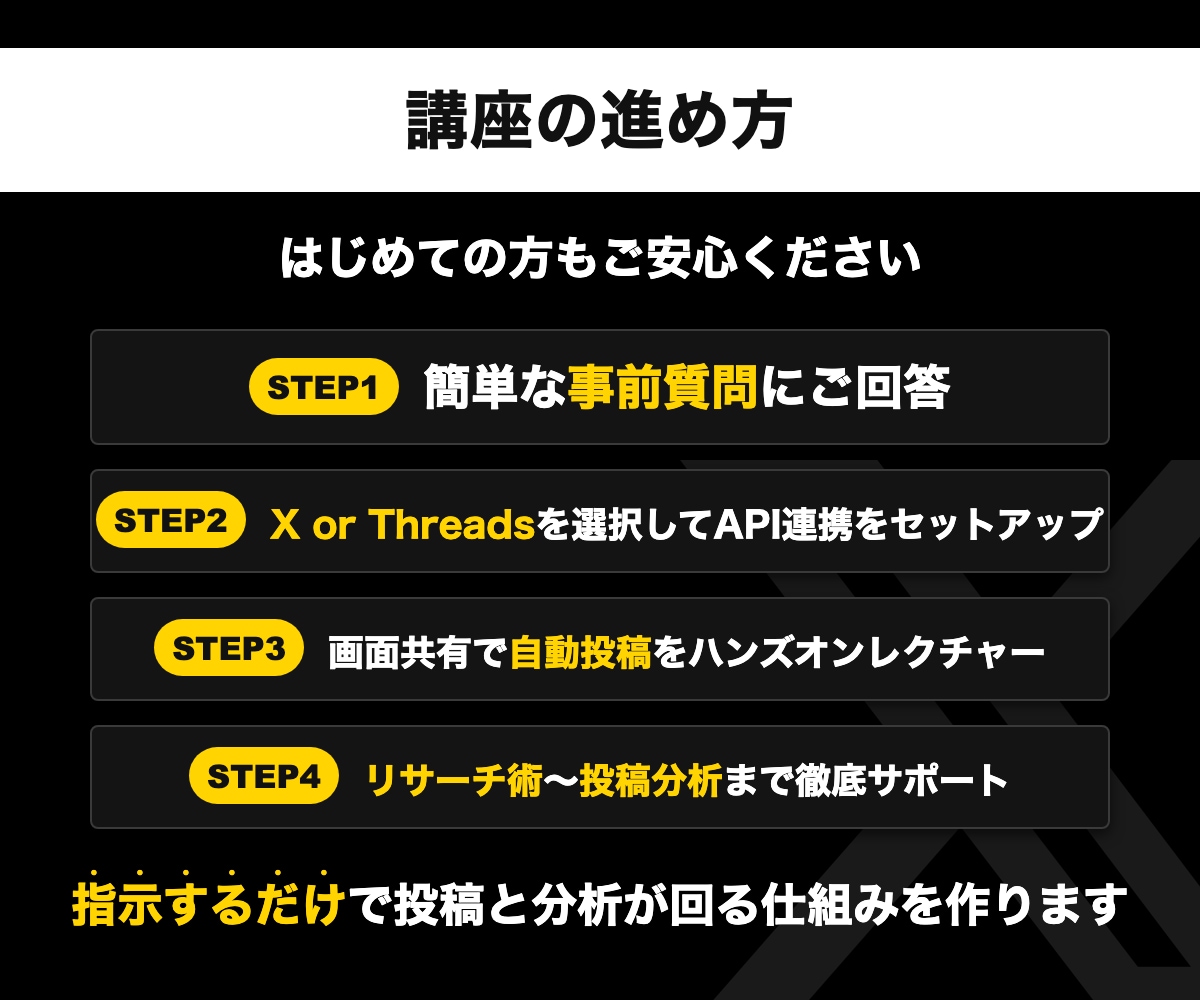 全3回】Claude×Xorスレッズ自動化教えます プロンプト提供！X or スレッズ運用を自動化する応用編 イメージ5