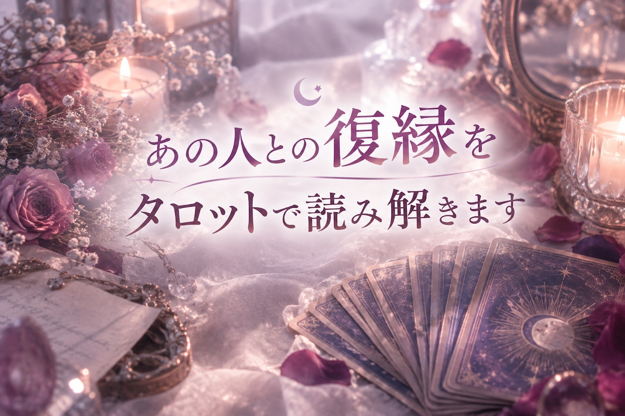 あの人との復縁を波動タロットで読み解きます 別れたはずなのに、どうしても忘れられない。 イメージ1