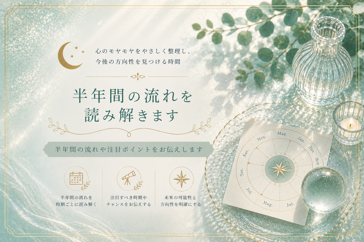 半年間の流れを読み解きます 半年間の流れや注目ポイントをお伝えします イメージ2