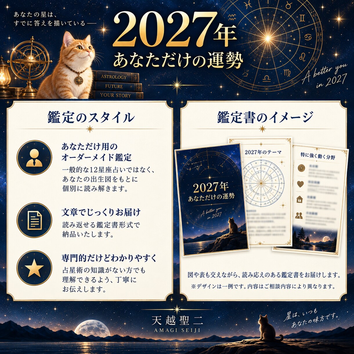 2027年、あなただけの運勢を詳しく読み解きます 12星座の一般論ではなく、あなた自身の出生図で一年を読みます イメージ5