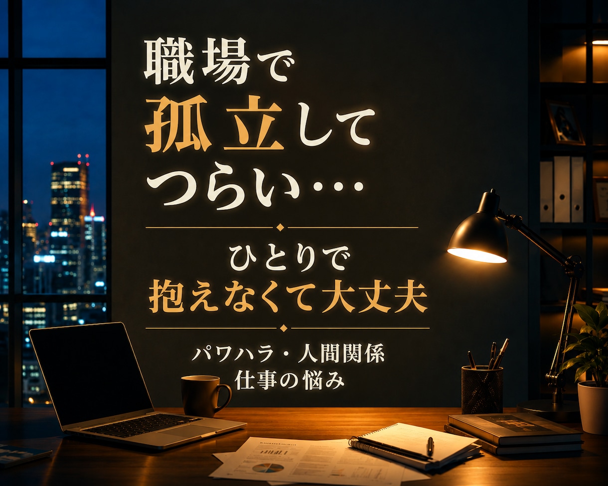 職場の孤立やパワハラ聞きます ◆誰にも言えない孤独、辛い思いを丸ごと受け止めます イメージ1