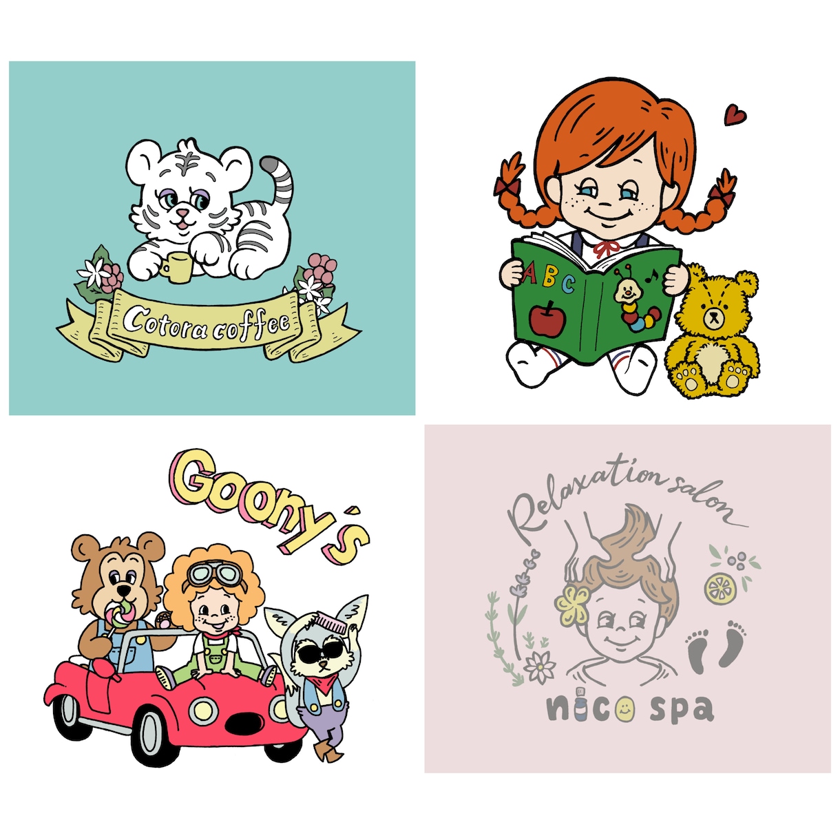 手描きの線でイラストロゴやキャラクターを制作します 起業、開業、屋号、チーム用に注目度UP↑の手描きロゴを☺︎ イメージ2