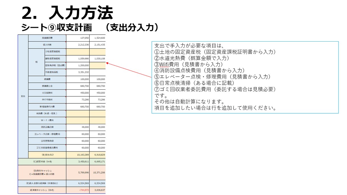 新築木造以外用40年、事業計画書フォーム販売します 銀行融資に成功した、事業計画書フォーム販売 イメージ6