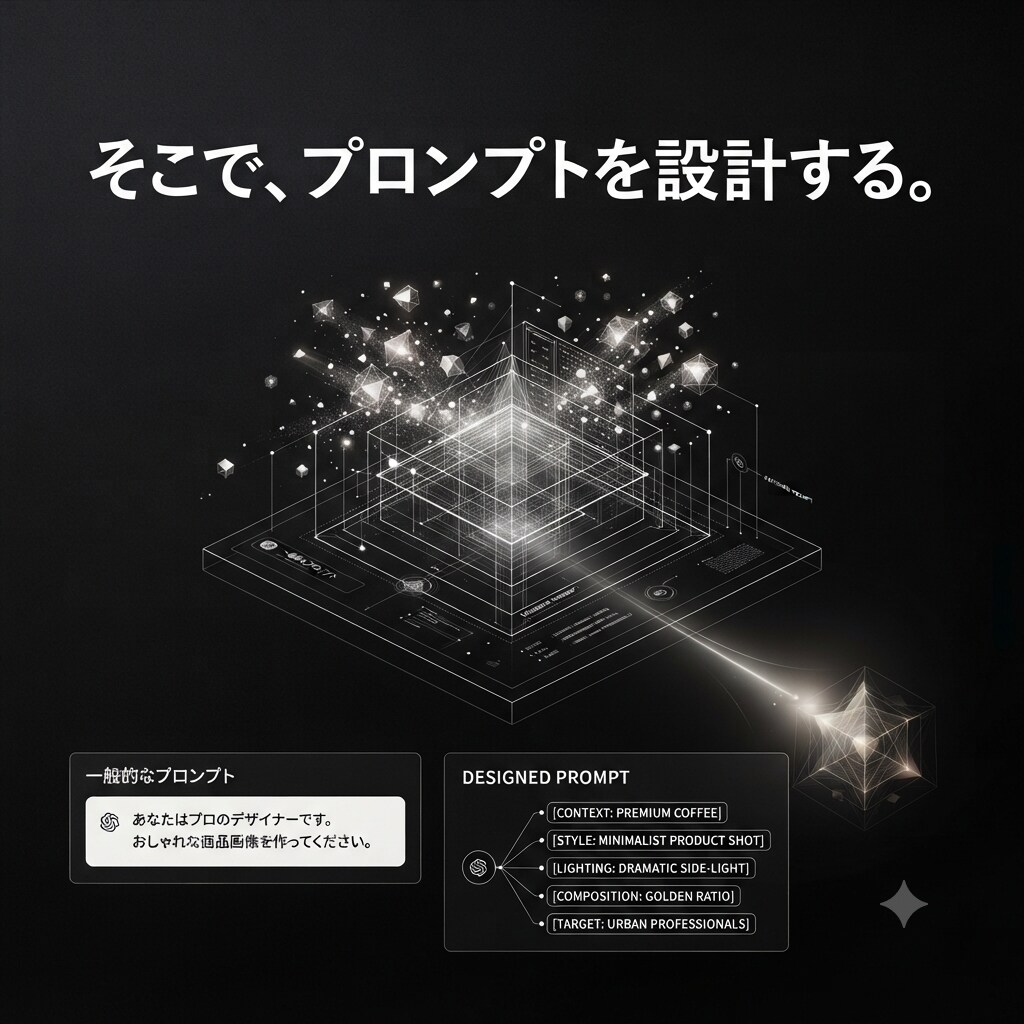 今のプロンプトに満足していますか？設計し直します 普通のプロンプトとの違いを体感してください イメージ3