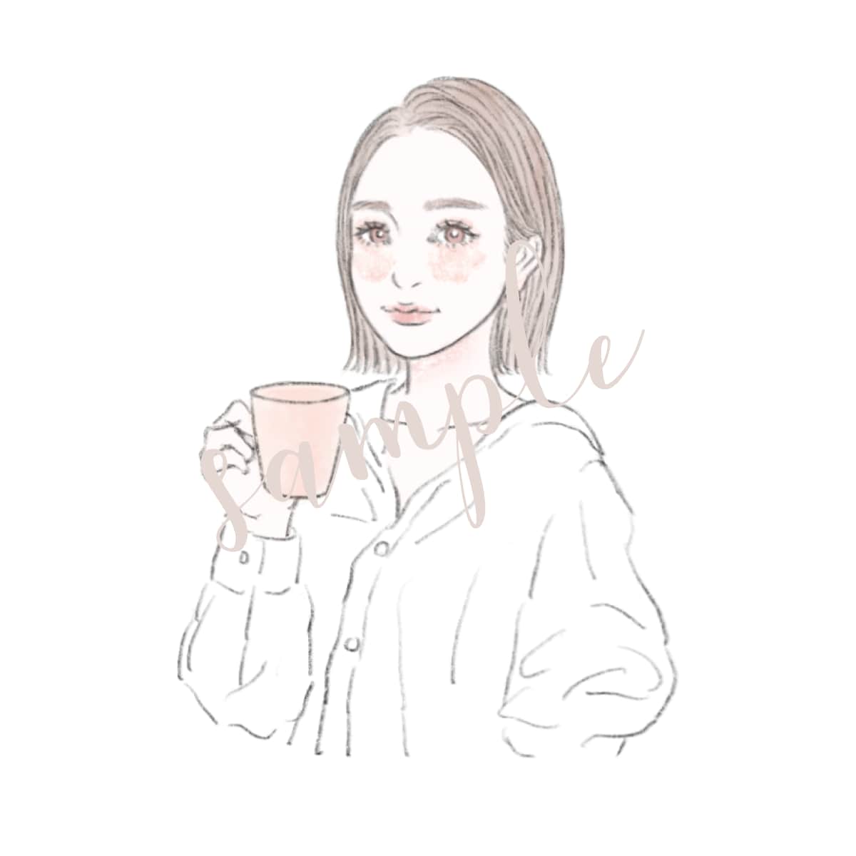 ふんわり可愛いアイコン・似顔絵をお描きします 商用利用OK。お写真がなくてもイメージから制作できます イメージ3