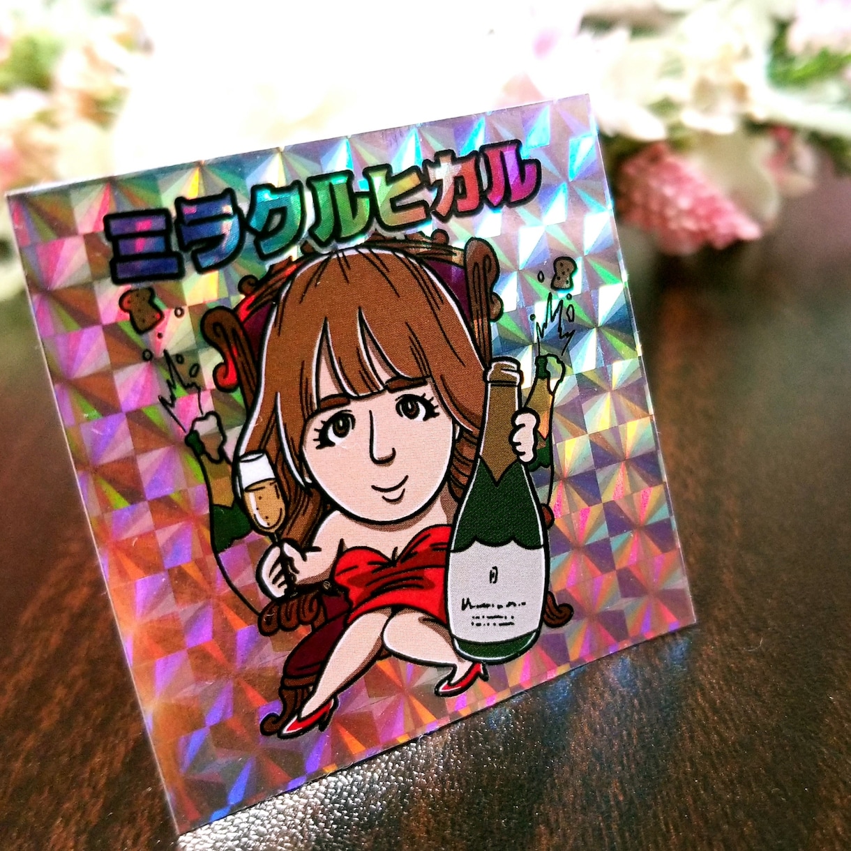 ビックリマンシールサイズのシール作成します プレゼント☆名刺☆誕生日☆ペット☆似顔絵 イメージ10