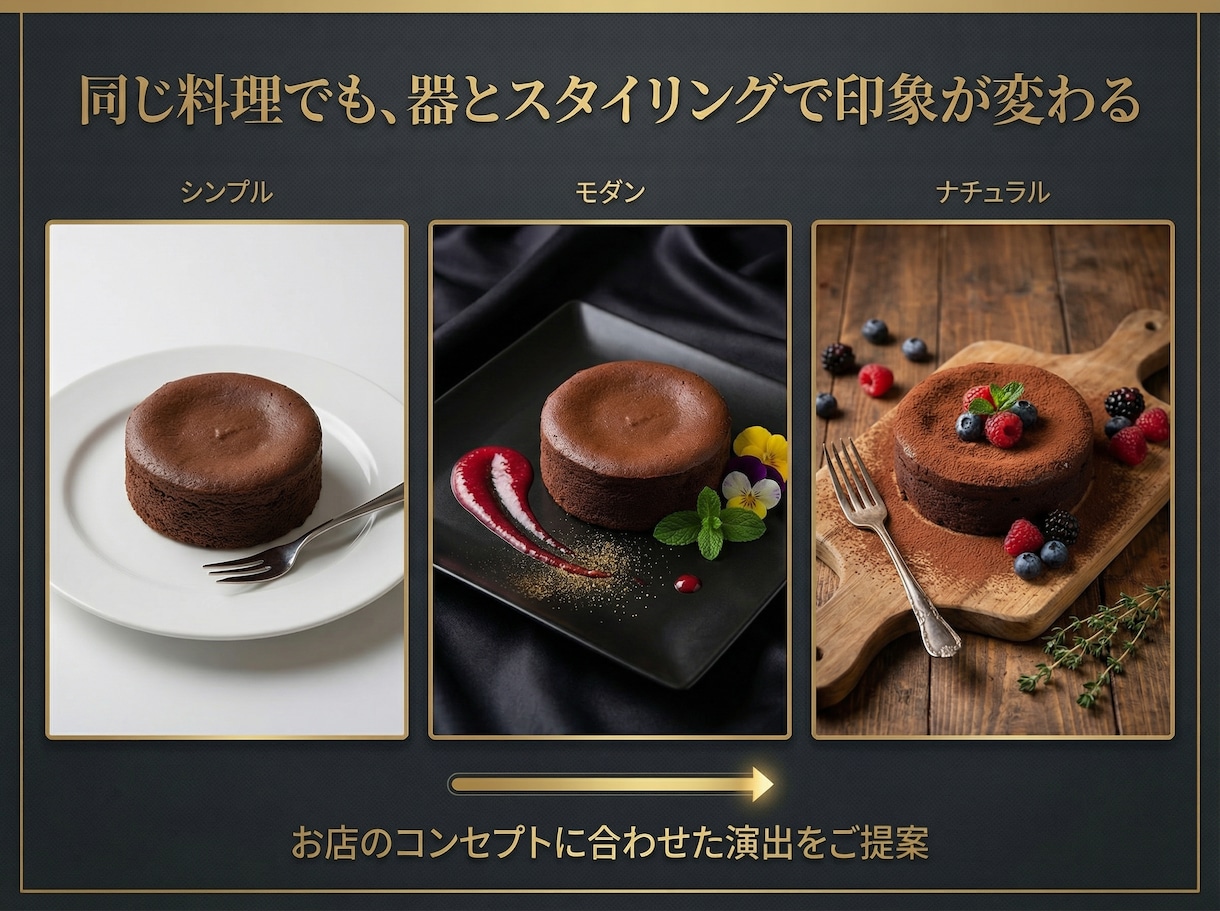 スマホの料理写真をAIでプロ級の画像に加工します スマホで撮った料理写真が、ミシュラン掲載店のような一枚に！ イメージ3