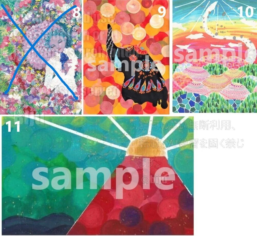 ポストカードお譲りします ”まいにち”をカラフルに！　気軽に飾れるアート イメージ2