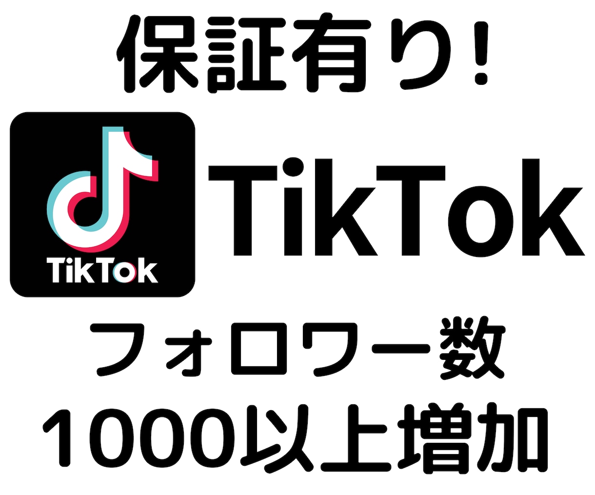 TikTokのフォロワー数を増やします ＋1000増加、アカウントの価値やイメージ向上に イメージ1