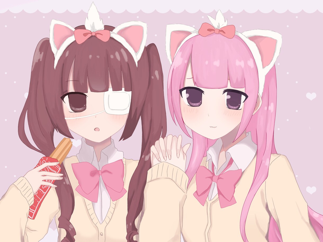 アイコン、一枚絵、、夢絵、立ち絵、などお描きします 可愛い女の子のイラストお描きします イメージ1